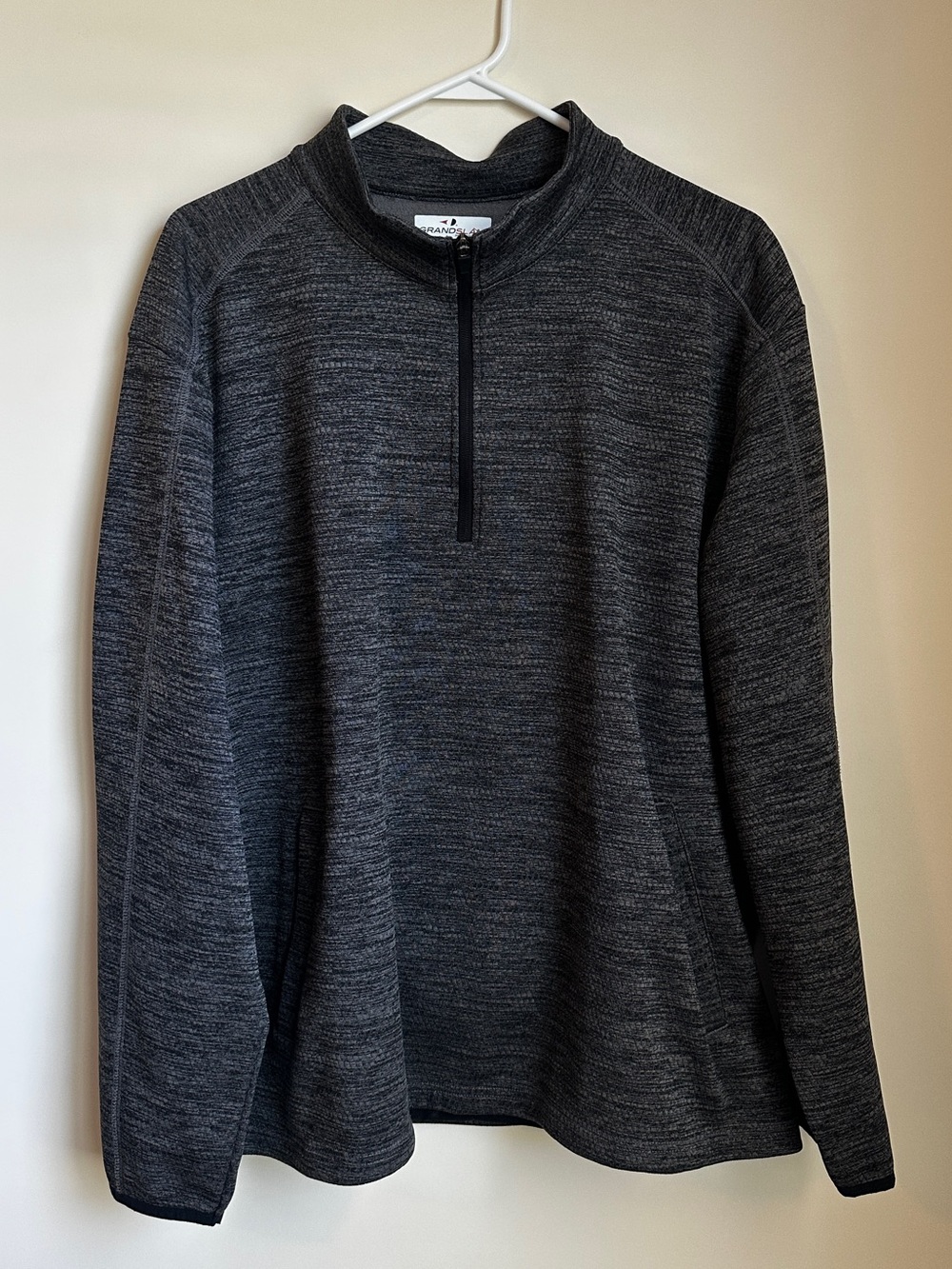 Grand Slam Men's Dark Charcoal Zip-Up Pullover
